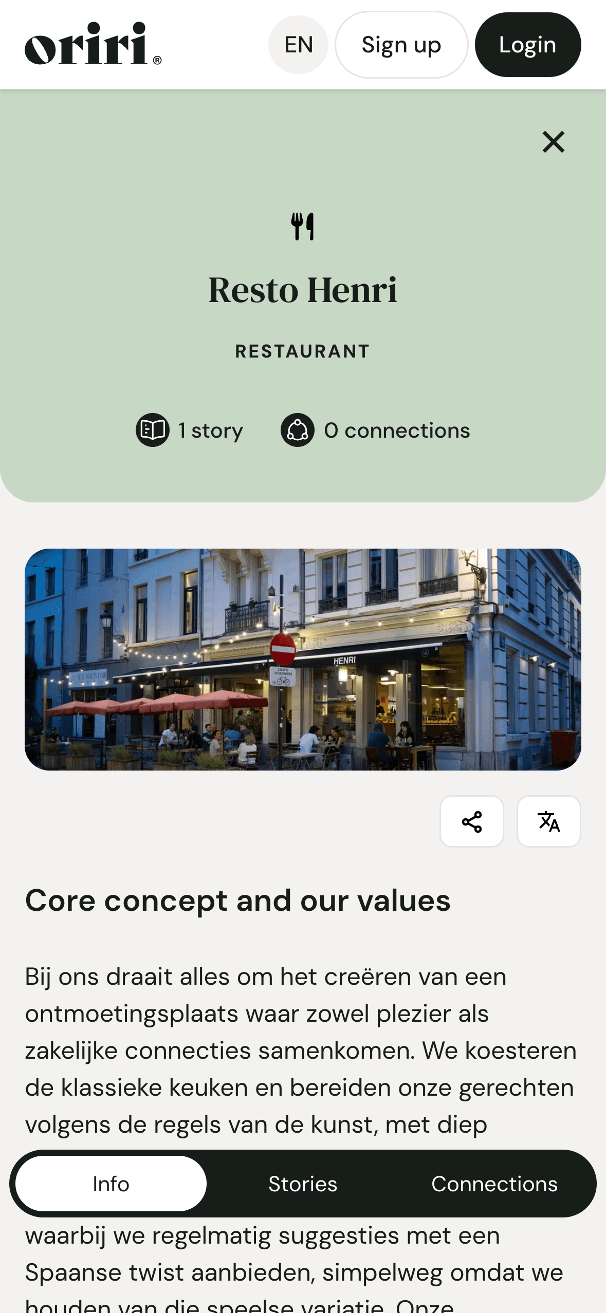 Create a full restaurant profile. Share your story, vision, and philosophy.