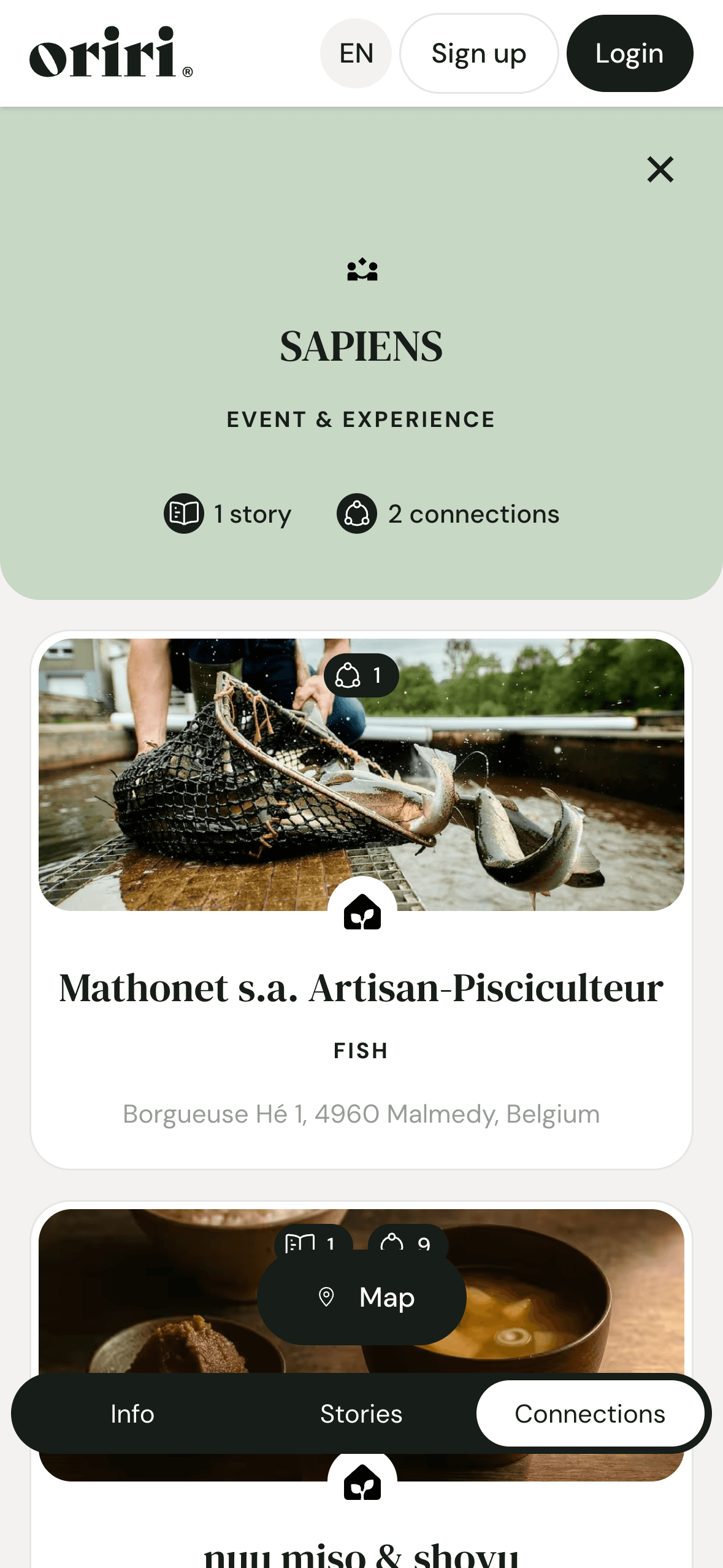 Showcase your network. Credit the restaurants, shops, and producers you've supported.